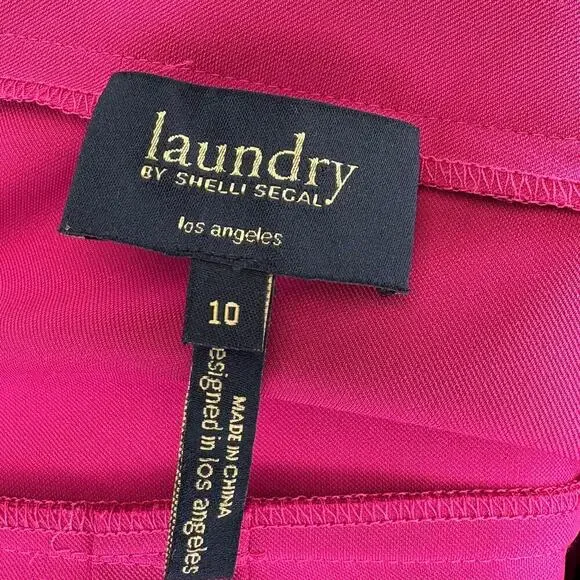 Laundry by Shelli Segal Pink Fuschia Retro Wedding Guest Shift‎ Dress Sz 10 - Picture 4 of 5